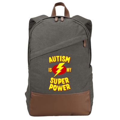 Autism Awareness Autism Is My Super Power Cotton Canvas Backpack