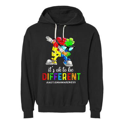 Autism Awareness Acceptance Its Ok To Be Different Garment-Dyed Fleece Hoodie