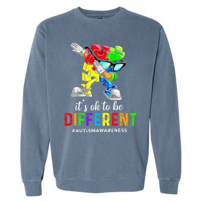 Autism Awareness Acceptance Its Ok To Be Different Garment-Dyed Sweatshirt