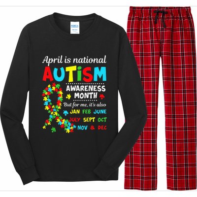 Autism Awareness April Is National Autism Awareness Month Long Sleeve Pajama Set