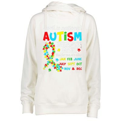 Autism Awareness April Is National Autism Awareness Month Womens Funnel Neck Pullover Hood