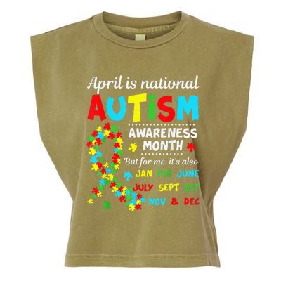 Autism Awareness April Is National Autism Awareness Month Garment-Dyed Women's Muscle Tee