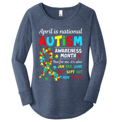 Autism Awareness April Is National Autism Awareness Month Women's Perfect Tri Tunic Long Sleeve Shirt