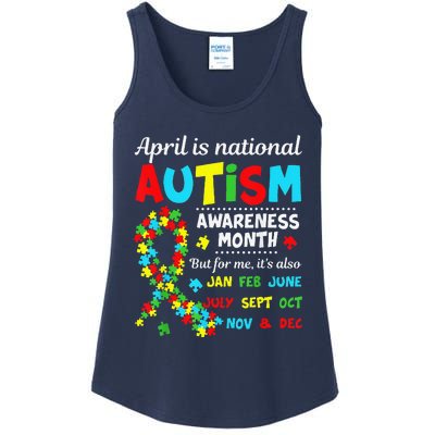 Autism Awareness April Is National Autism Awareness Month Ladies Essential Tank