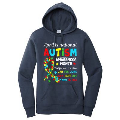 Autism Awareness April Is National Autism Awareness Month Women's Pullover Hoodie