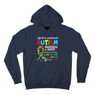 Autism Awareness April Is National Autism Awareness Month Tall Hoodie