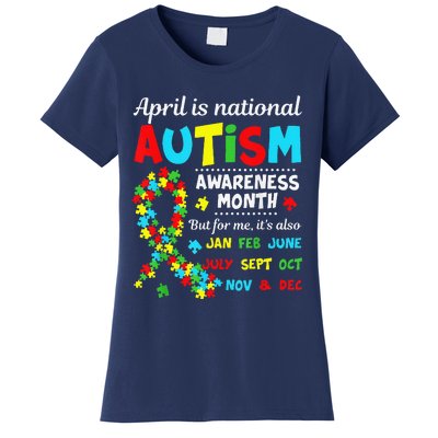 Autism Awareness April Is National Autism Awareness Month Women's T-Shirt