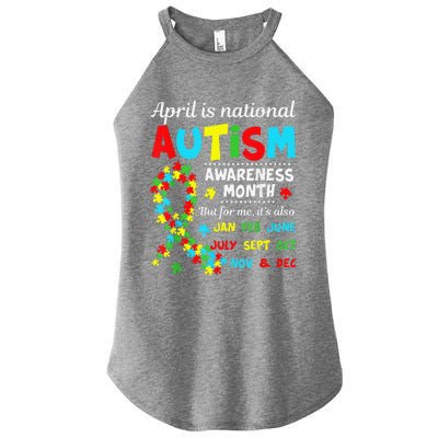 Autism Awareness April Is National Autism Awareness Month Women's Perfect Tri Rocker Tank