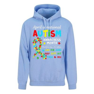 Autism Awareness April Is National Autism Awareness Month Unisex Surf Hoodie