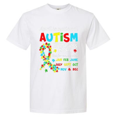 Autism Awareness April Is National Autism Awareness Month Garment-Dyed Heavyweight T-Shirt