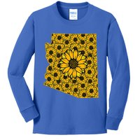 Arizona Az America Summer Sunflower Flower Floral Art Nature Meaningful Gift Kids Long Sleeve Shirt