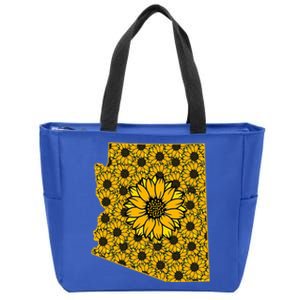 Arizona Az America Summer Sunflower Flower Floral Art Nature Meaningful Gift Zip Tote Bag