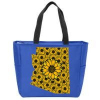 Arizona Az America Summer Sunflower Flower Floral Art Nature Meaningful Gift Zip Tote Bag