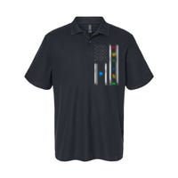 Autism Awareness American Flag Autism Awareness Puzzle Softstyle Adult Sport Polo