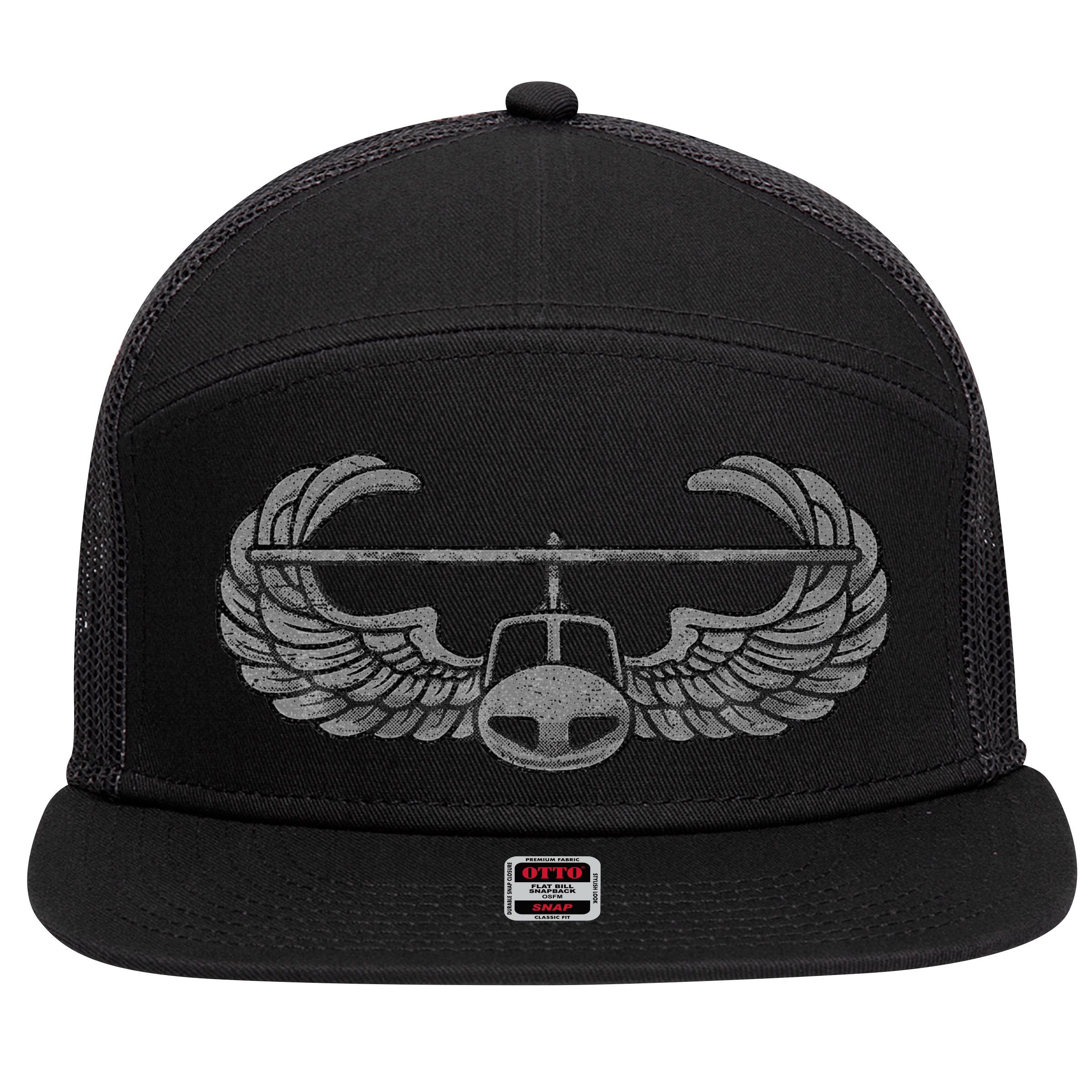 Army Air Assault Badgeinsignia 7 Panel Mesh Trucker Snapback Hat
