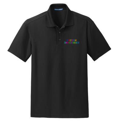 Autism Awareness Dry Zone Grid Polo