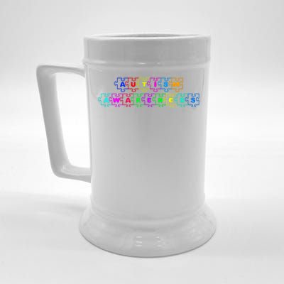 Autism Awareness Beer Stein