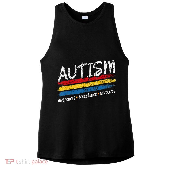 Autism Awareness Apparel – Support Acceptance & Advocacy Ladies PosiCharge Tri-Blend Wicking Tank