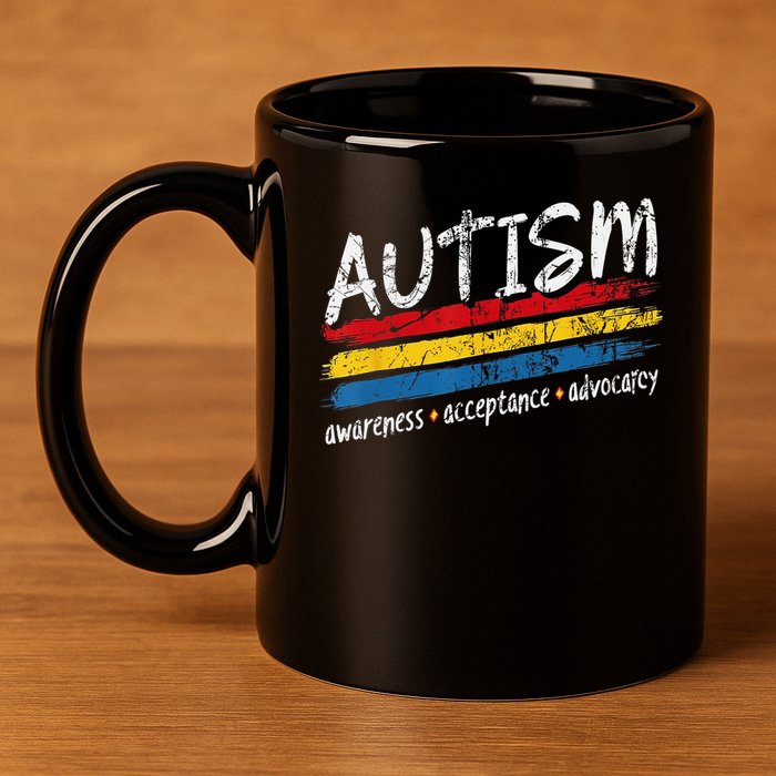 Autism Awareness Apparel – Support Acceptance & Advocacy 11oz C Handle Ceramic Mug