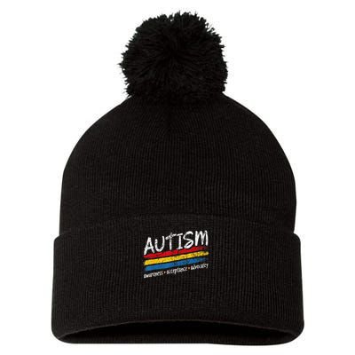 Autism Awareness Apparel – Support Acceptance & Advocacy Pom Pom 12in Knit Beanie