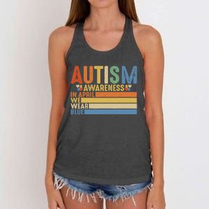 AUTISM AWARENESS Acceptance Wo Its Ok To Be Different Women's Knotted Racerback Tank