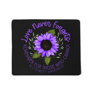 Alzheimer Awareness And Women Purple Sunflower Mousepad