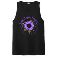 Alzheimer Awareness And Women Purple Sunflower PosiCharge Competitor Tank