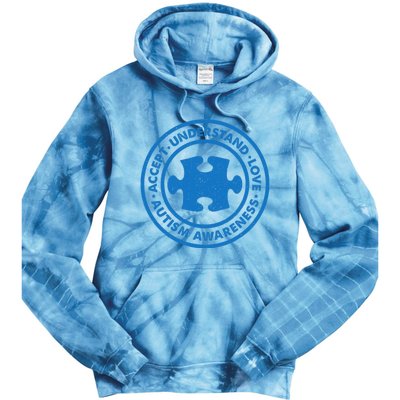 Autism Awareness Accept Understand Love Vintage Tie Dye Hoodie