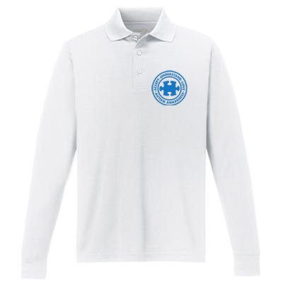 Autism Awareness Accept Understand Love Vintage Performance Long Sleeve Polo