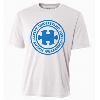 Autism Awareness Accept Understand Love Vintage Cooling Performance Crew T-Shirt