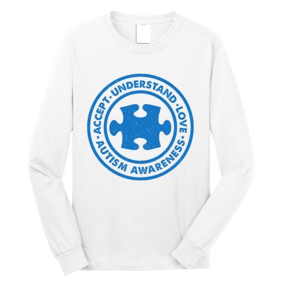 Autism Awareness Accept Understand Love Vintage Long Sleeve Shirt