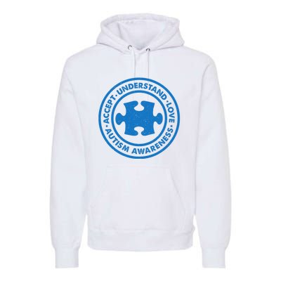 Autism Awareness Accept Understand Love Vintage Premium Hoodie