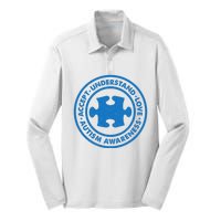 Autism Awareness Accept Understand Love Vintage Silk Touch Performance Long Sleeve Polo