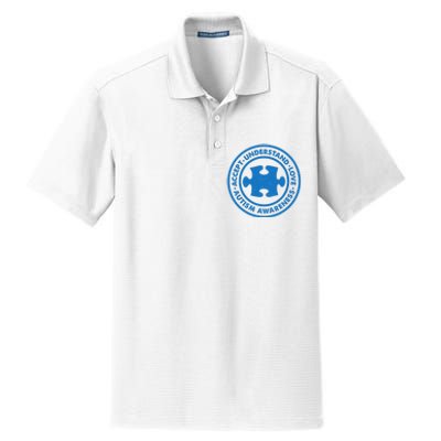 Autism Awareness Accept Understand Love Vintage Dry Zone Grid Polo