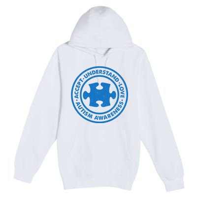 Autism Awareness Accept Understand Love Vintage Premium Pullover Hoodie