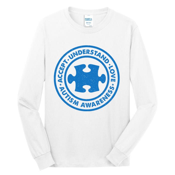 Autism Awareness Accept Understand Love Vintage Tall Long Sleeve T-Shirt