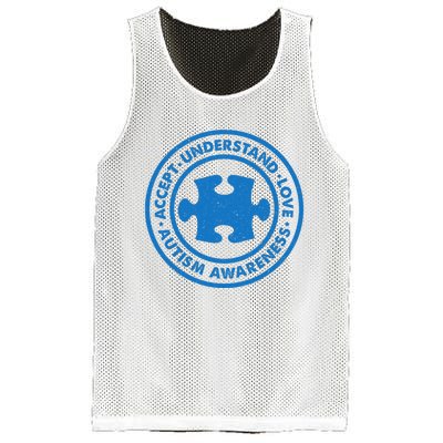 Autism Awareness Accept Understand Love Vintage Mesh Reversible Basketball Jersey Tank