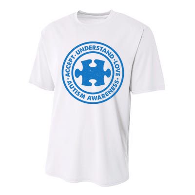 Autism Awareness Accept Understand Love Vintage Performance Sprint T-Shirt