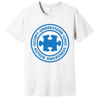 Autism Awareness Accept Understand Love Vintage Premium T-Shirt