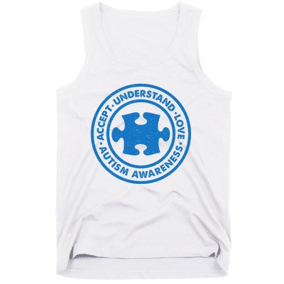 Autism Awareness Accept Understand Love Vintage Tank Top