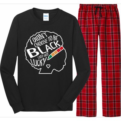 African And Afro American Pride History Month Strong Cool Gift Long Sleeve Pajama Set