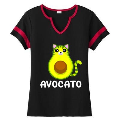 Avogato Avocado Avocato Funny Cat Lover, Cat Dad, Cat Mom Ladies Halftime Notch Neck Tee