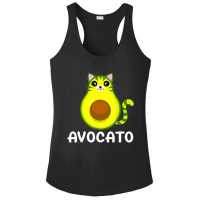 Avogato Avocado Avocato Funny Cat Lover, Cat Dad, Cat Mom Ladies PosiCharge Competitor Racerback Tank