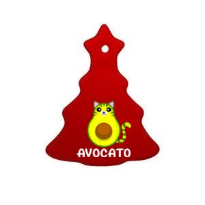 Avogato Avocado Avocato Funny Cat Lover, Cat Dad, Cat Mom Ceramic Tree Ornament