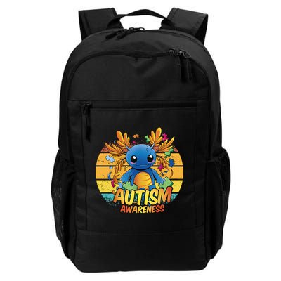 Axolotl Autism Awareness Funny Retro Vintage Backpack