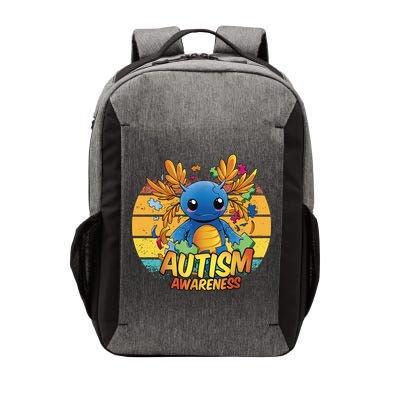 Axolotl Autism Awareness Funny Retro Vintage Vector Backpack