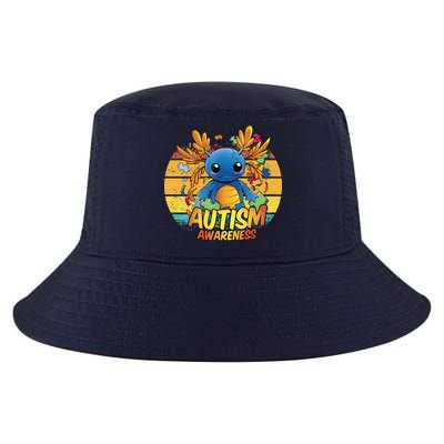 Axolotl Autism Awareness Funny Retro Vintage Cool Comfort Performance Bucket Hat