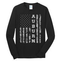 Auburn Alabama American Flag Tall Long Sleeve T-Shirt