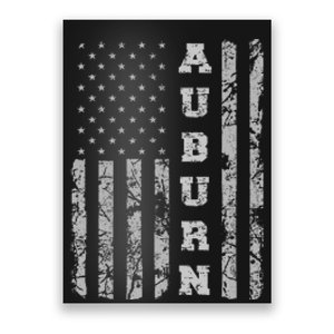 Auburn Alabama American Flag Poster