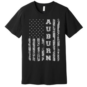 Auburn Alabama American Flag Premium T-Shirt